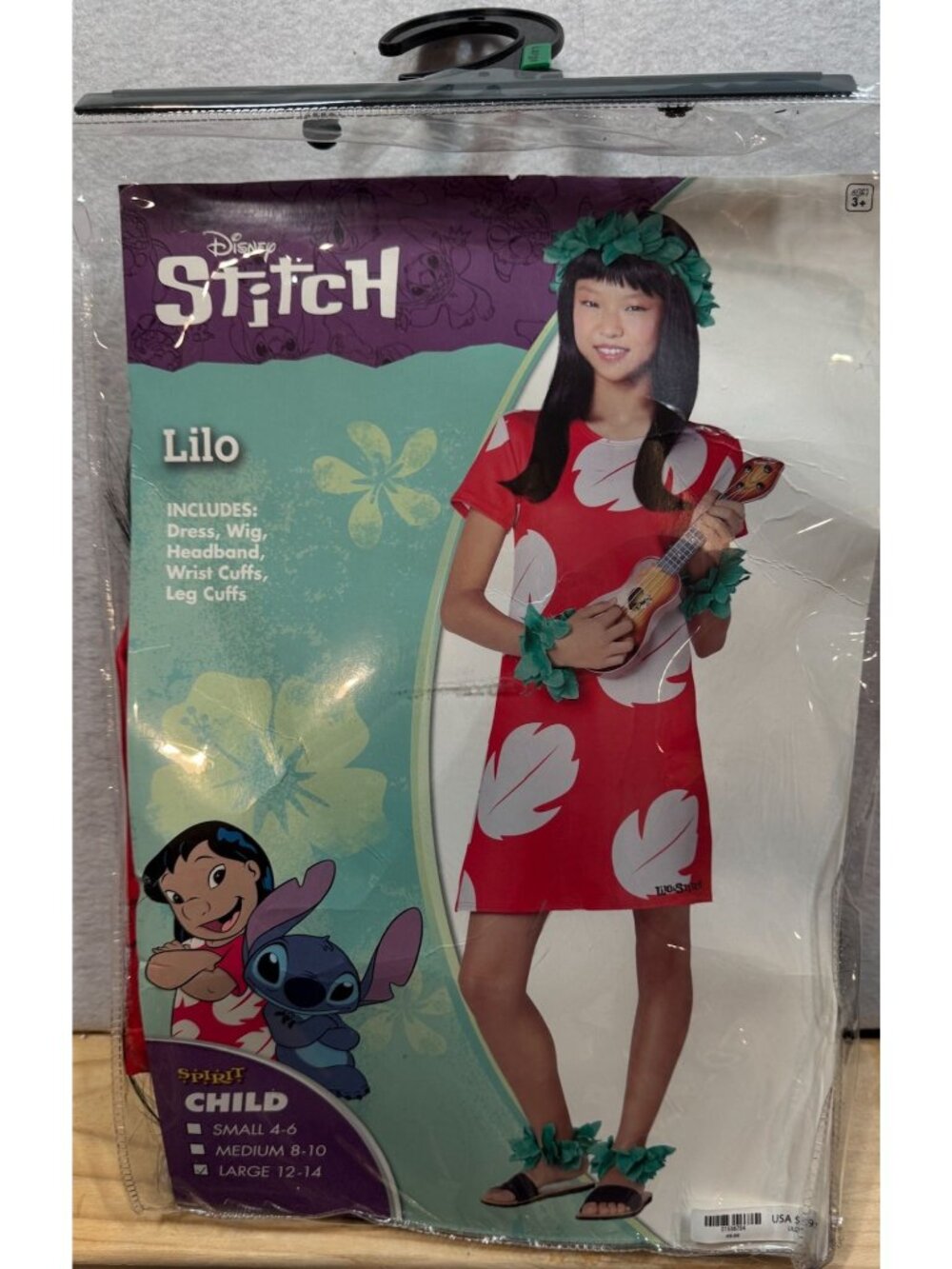 Disney LILO Halloween Costume Lilo & Stitch Child Size Large L 12/14 Complete!